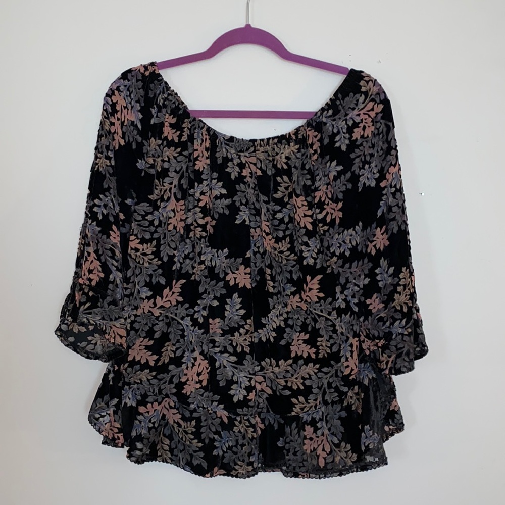 Democracy Floral Velvet Shirt